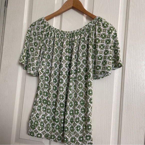 MICHAEL Michael Kors Off the Shoulder Top Short Sleeve Blouse Women’s Medium EUC - Picture 2 of 8